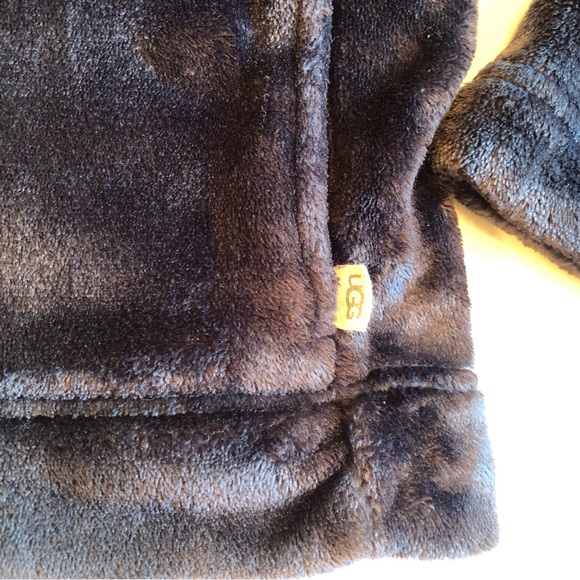 UGG Midnight Blue Zip Front Velour Plush Hoodie Size S - Picture 3 of 9